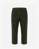 Appaman boys' pleated corduroy pant olive, back view.