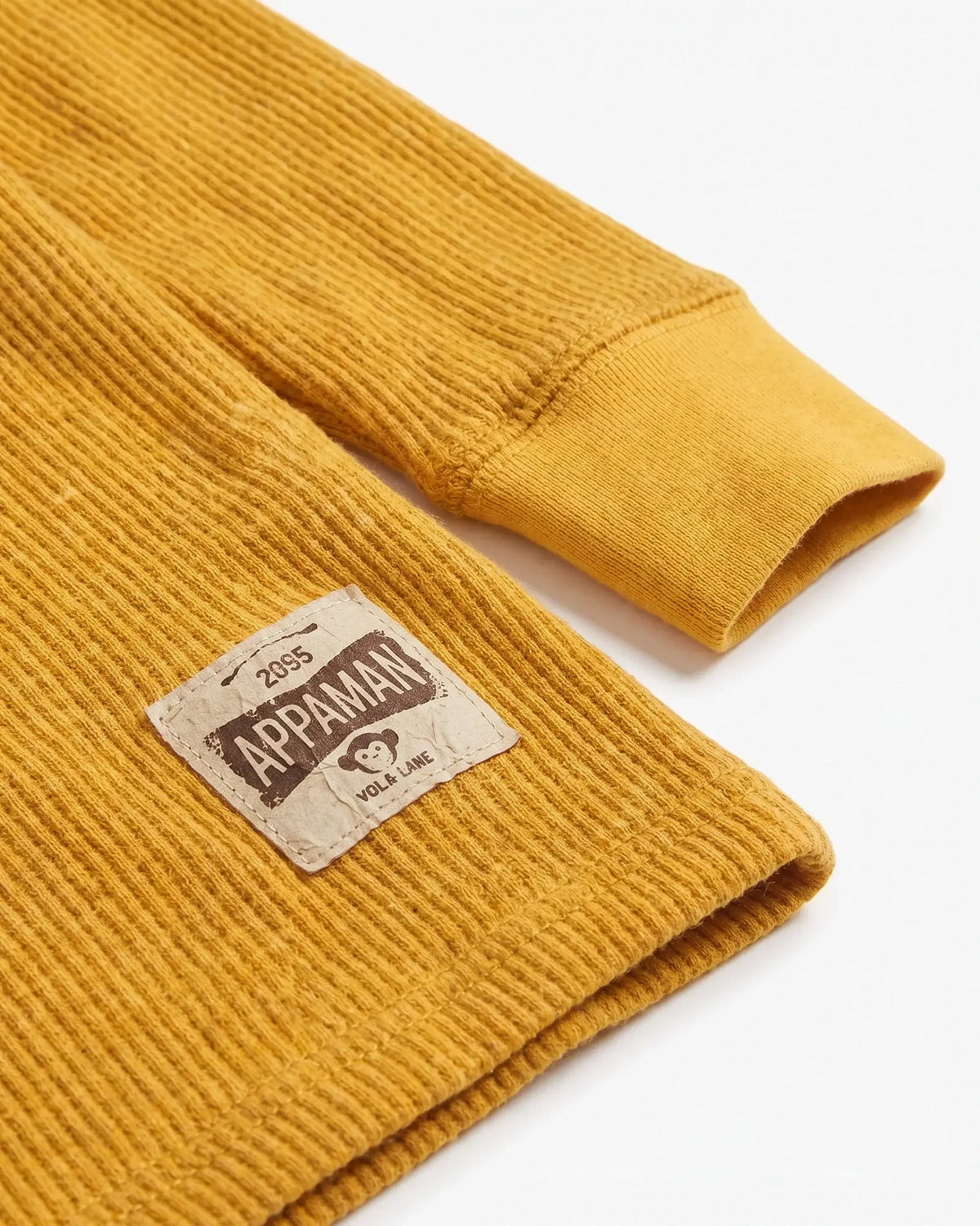 Mustard Craftsman Thermal Henley — detail2