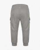 Back view of Cement Empire Sweatpants in neutral cement grey, featuring elastic waistband and ribbed cuffs.