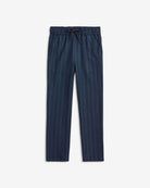 Navy Stripe Everyday Stretch Pants for kids, featuring soft stretchy fabric and tailored fit.