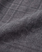 Close-up of the fabric texture of Slate Heather Plaid Everyday Stretch Pants in a versatile slate tone.