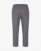 Slate Heather Plaid Everyday Stretch Pants back view showcasing comfortable design for active kids.