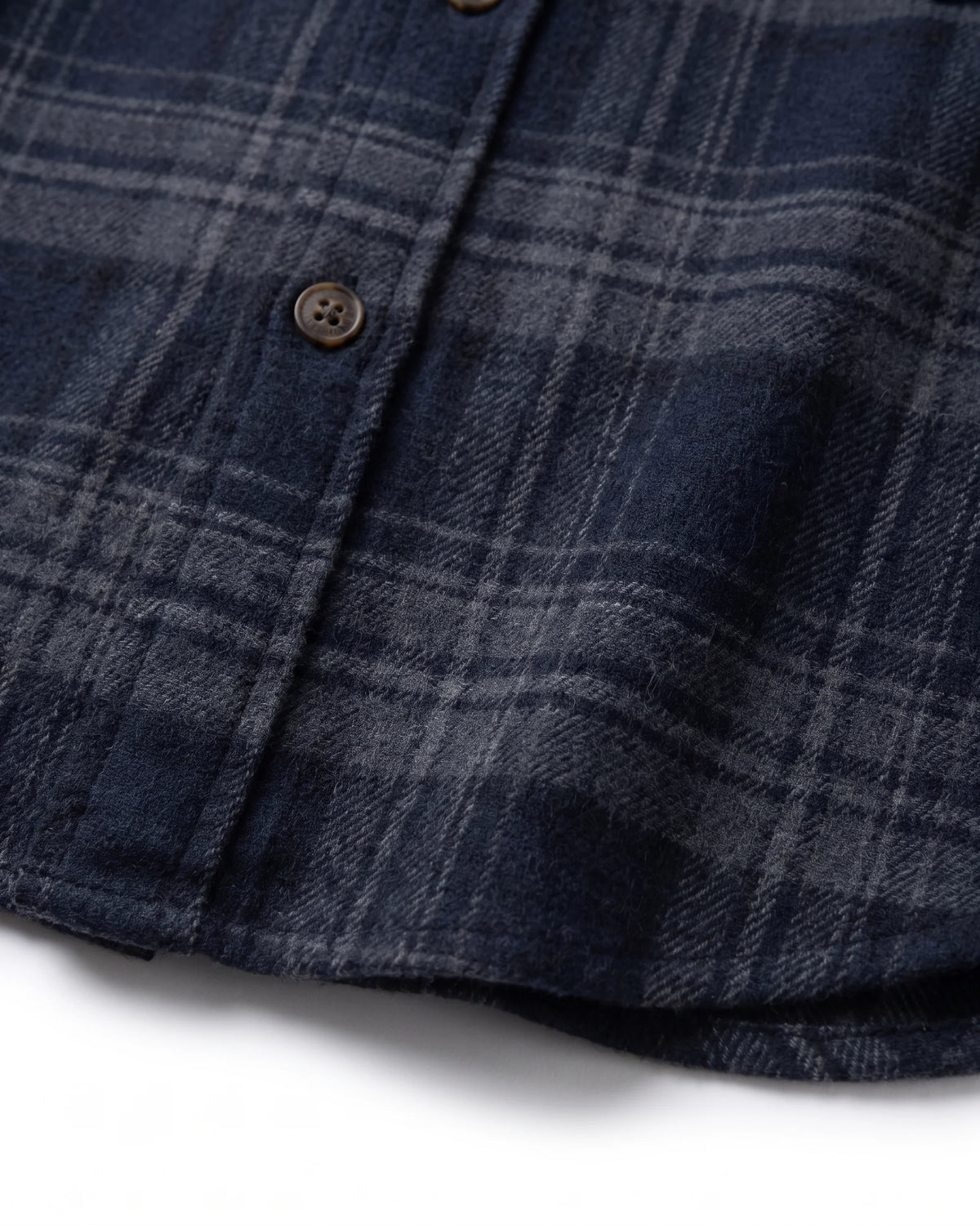 Dark Navy Plaid Flannel Shirt — detail2