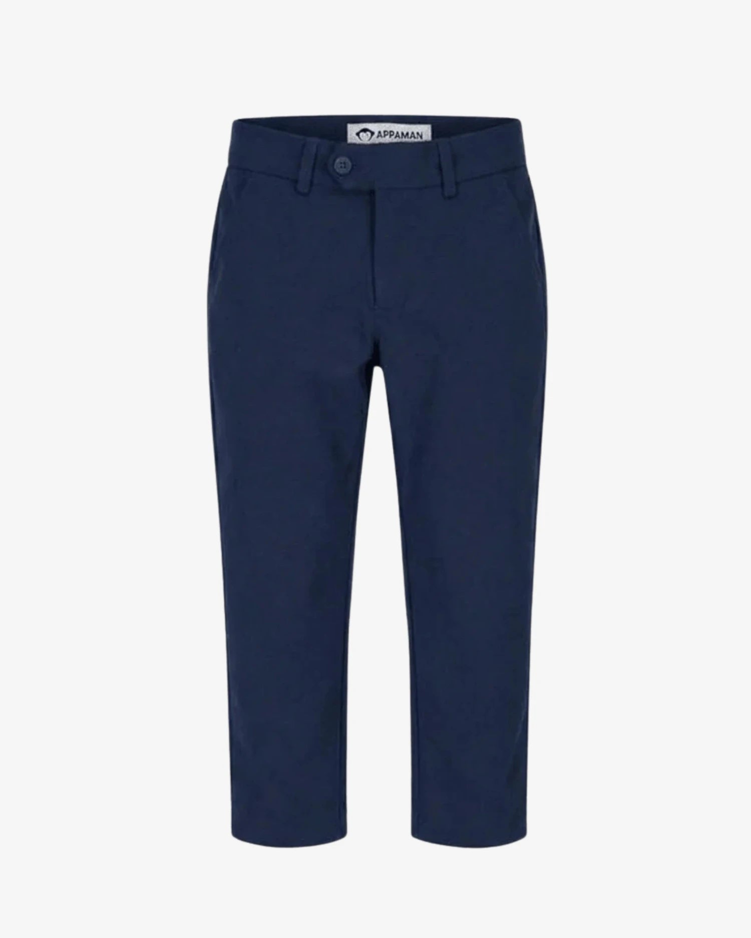 Appaman boys' pants suit pant navy, front view.