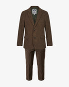 Appaman boys' corduroy suit brown, front view.