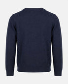 Back view of the Navy Blue Obi Cardigan showcasing a soft plush knit design for active kids.