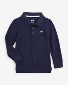 Navy Blue Parker Polo by Appaman, long sleeve, lightweight, stretchy, perfect for active kids.