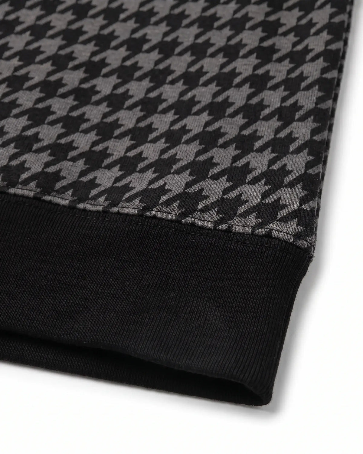 Black Houndstooth Revel Crewneck — detail1