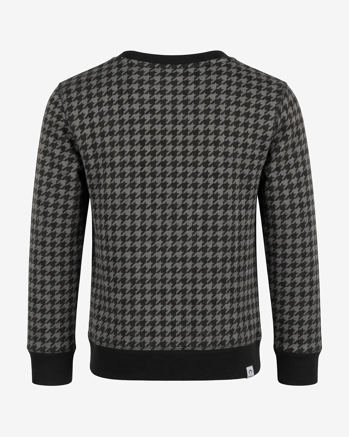 Black Houndstooth Revel Crewneck — back