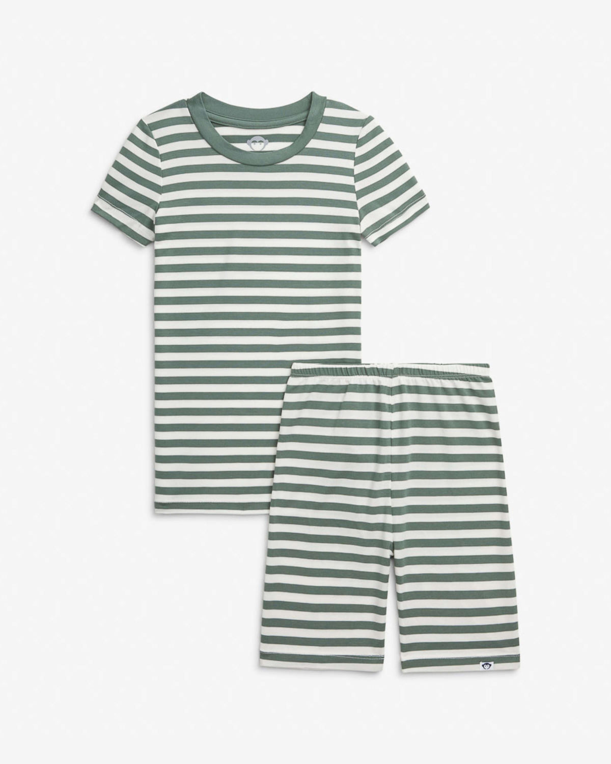Sage Stripe 2-Piece Short Sleeve Pajama Set – alternate view 2