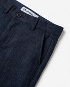 Shadow Gray Stretchy Mod Suit Pants showcasing a flat front and adjustable waistband from Appaman.