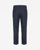 Back view of Shadow Gray Stretchy Mod Suit Pants for boys, showcasing slim straight cut and flat front design.