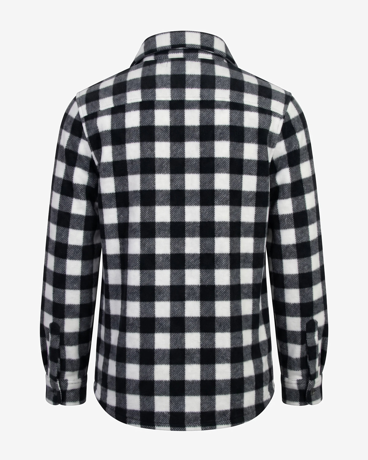 Black Checkerboard Snow Fleece Shirt — back