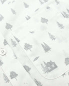 In The Wild Standard Button Down shirt featuring a soft, cotton fabric with tree and house patterns.