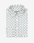 The Pointer Standard Button Down dress shirt featuring a playful dog print in 100% cotton from Appaman's Fine Tailoring collection.