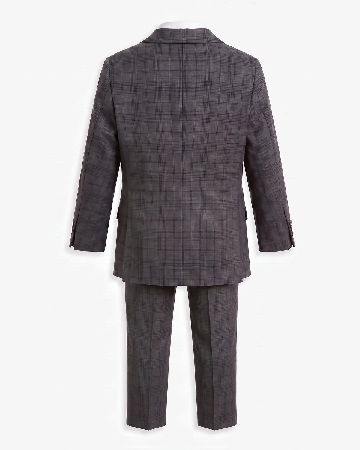 Gentleman's Plaid Stretchy Mod Suit — back