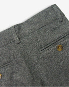 Noir Micro Plaid Stretchy Mod Suit waist and pockets detail showcasing stylish design and comfortable fit for children.