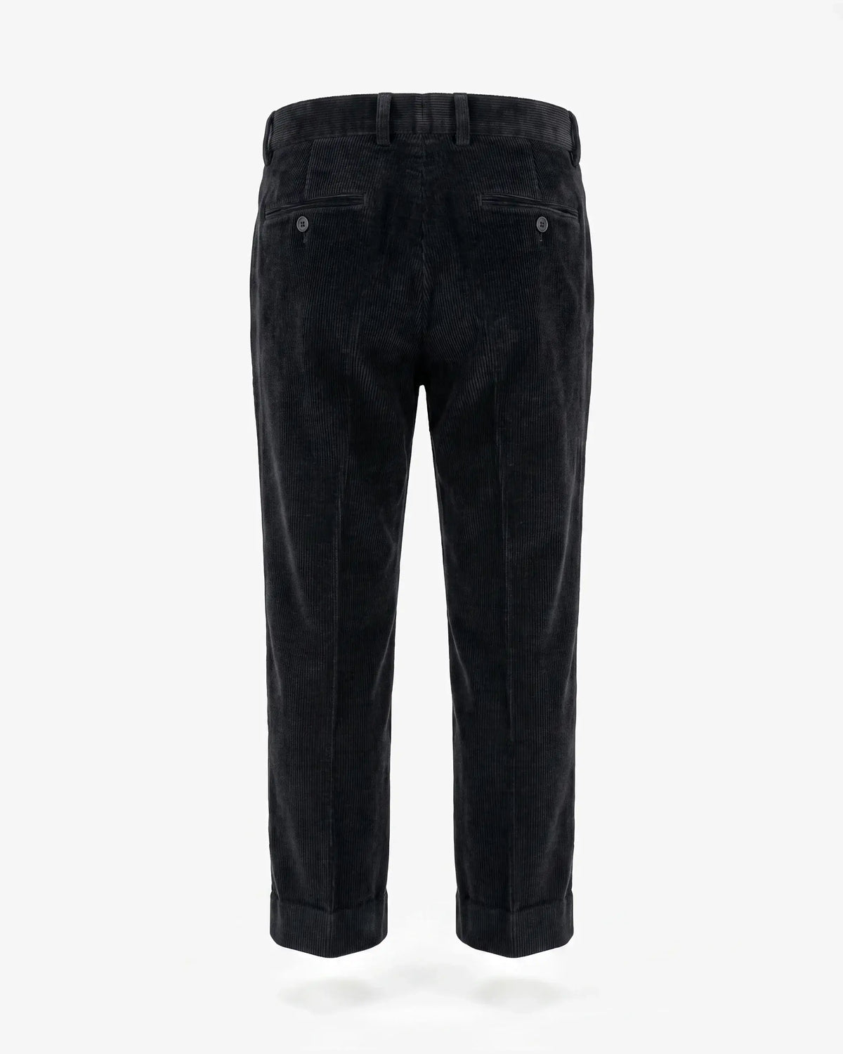 Black Velvet Suit Pants — back