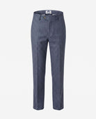 Navy Pinstripe Suit Pants by Appaman featuring a stylish wide leg silhouette and tailored waistband for kids.
