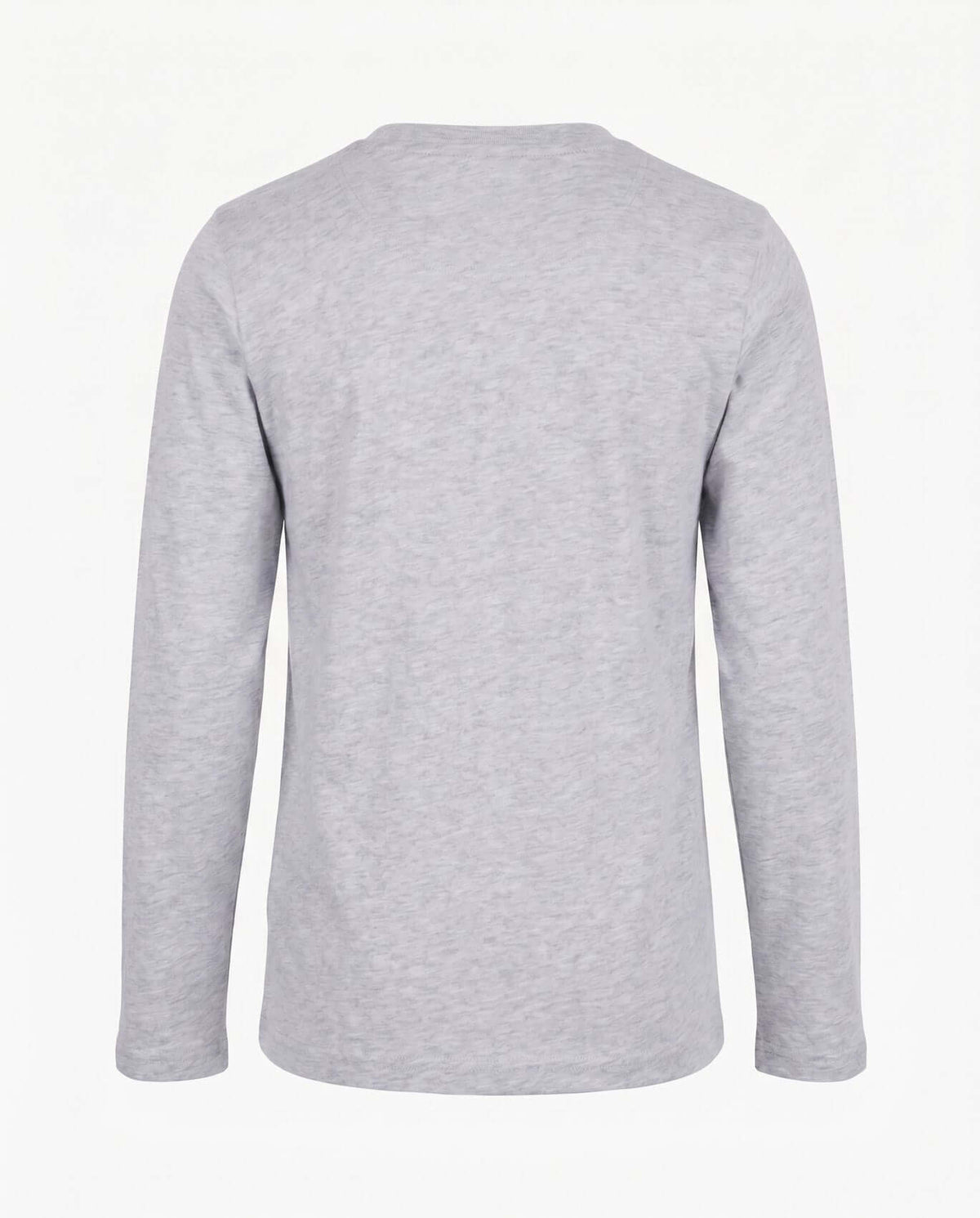 Back view of the Tennis Pro Graphic Long Sleeve Tee in heather mist, featuring long sleeves for comfort and layering.