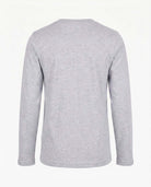Back view of the Tennis Pro Graphic Long Sleeve Tee in heather mist, featuring long sleeves for comfort and layering.