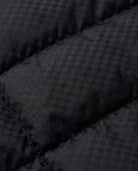 Close-up of the fabric texture on the Black Checkerboard Turnstile Jacket showcasing the bold checkerboard pattern.