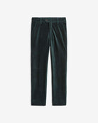 Evergreen Velvet Suit Pants displayed in a stylish front view, showcasing luxury velvet fabric and tailored design.