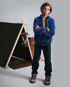Wilderness Woodland Fleece Jacket worn by a child, perfect for outdoor adventures and cozy comfort.