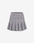 Black Boucle Pleated Set skirt with a textured feel and pleated design, perfect for active girls.