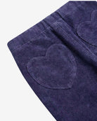 Hyacinth Girls Club Pants featuring cozy corduroy fabric and heart-shaped patches for stylish comfort.