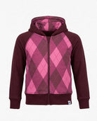 Berry Cozy Raglan Hoodie featuring a sporty design in bold berry color with soft fleece interior and adjustable hood.