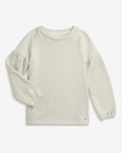 White Shine Julie Tee featuring a soft white fabric with subtle shimmer and relaxed fit, perfect for any occasion.
