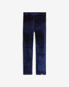 Navy Twilight Leggings made from soft velvet fabric, perfect for comfort and style for kids.