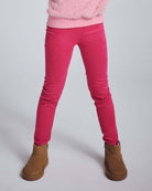 Rose Leggings in vibrant pink color, perfect for active kids, showcasing comfort and style.