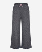 Black Glitter Lily Seamed Sweatpants featuring a comfortable elastic waistband and chic seamed detail for active girls.