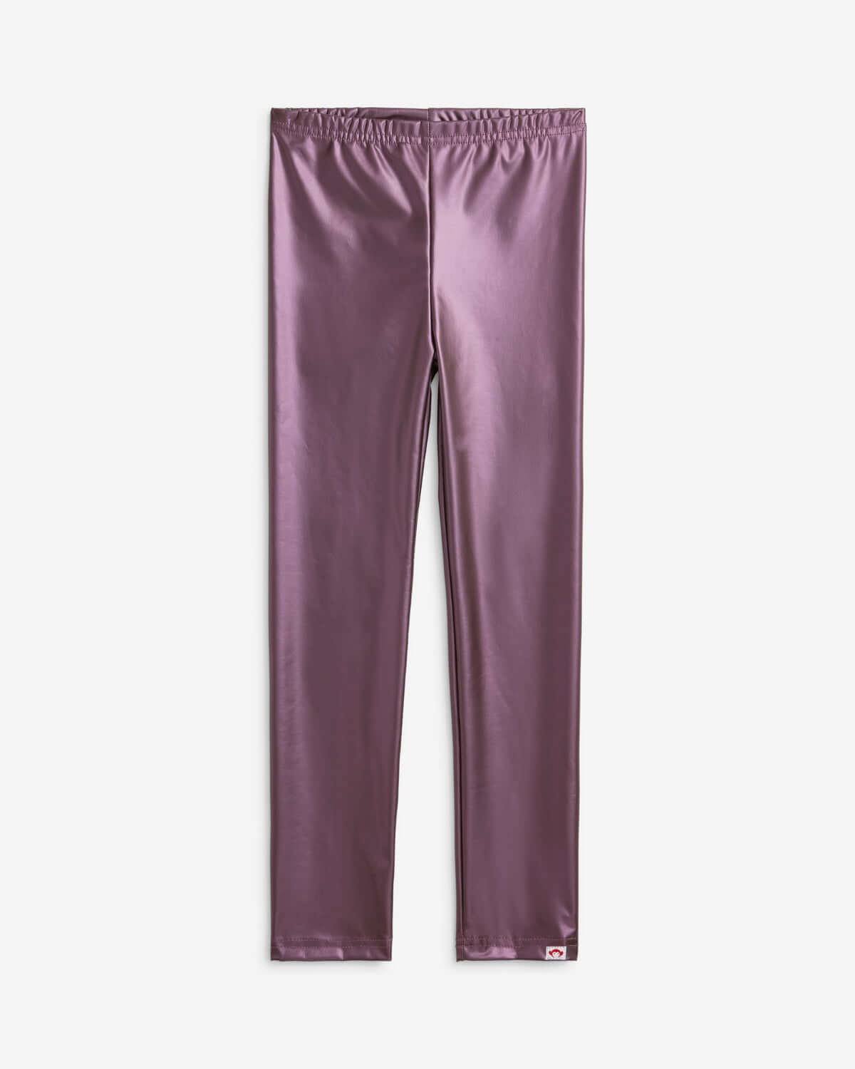 Purple Shine Leggings in a smooth royal purple color, perfect for kids' stylish outfits and everyday comfort.