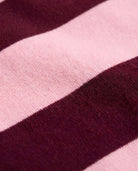 Close-up of fabric showing pink stripes in the Pink Stripes Quinn Oversized Dress by Appaman.