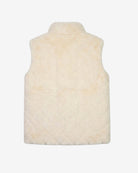 Rose Gold Girls Reversible Vest back view showing quilted design and soft fabric for warmth and comfort.