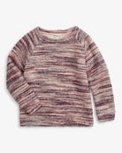 Purple Mix Boucle Ruslana Top in pink and purple textured fabric for kids' casual wear.