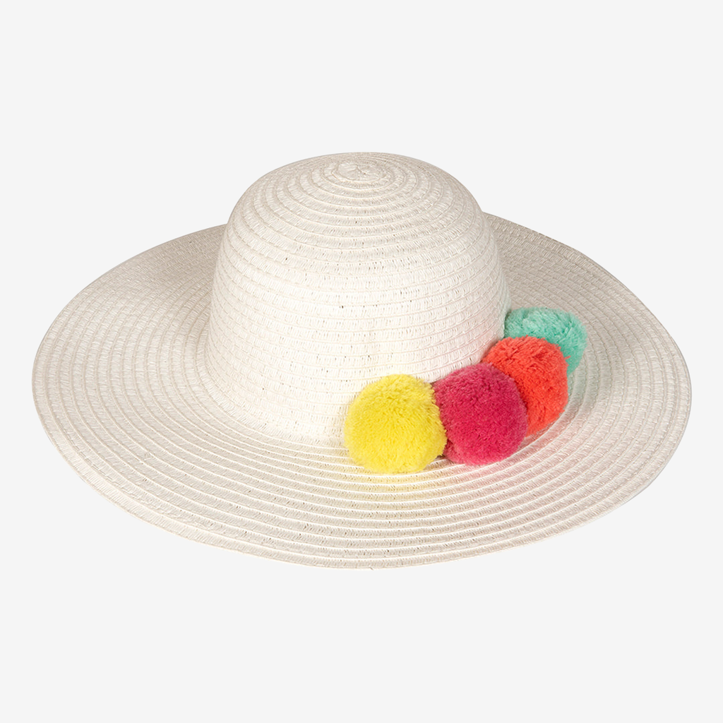 Appaman Best Quality Kids Clothing Accessories Pom Pom Hat | White