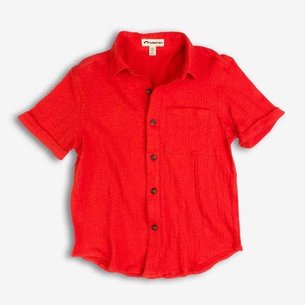 Appaman Best Quality Kids Clothing Beach Shirt | Coral