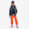 Appaman Best Quality Kids Clothing Boys Bottoms Gym Sweatpants  | Orange Check