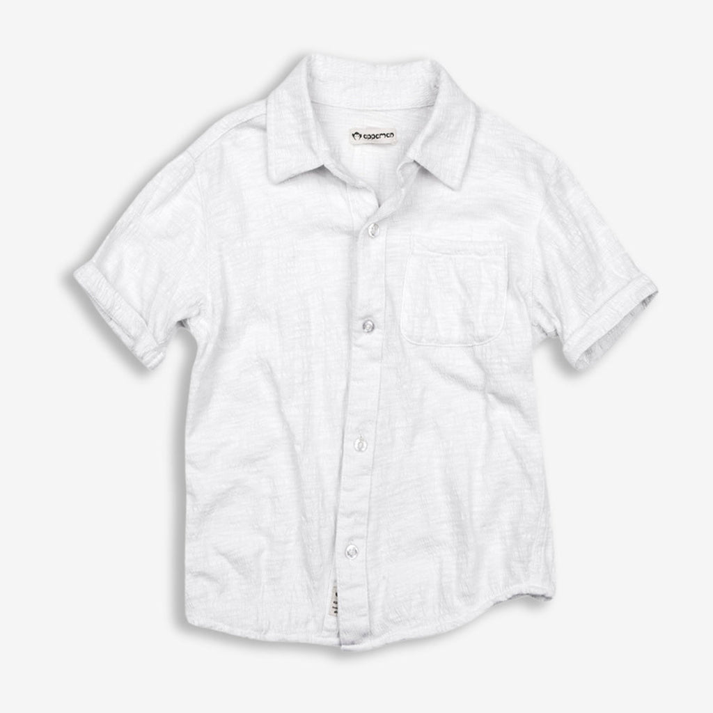 Appaman Best Quality Kids Clothing boys fine tailoring Beach Shirt | White