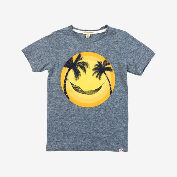 Appaman Best Quality Kids Clothing Boys Graphic Tees Happy Hammock Graphic Tee | Navy Heather