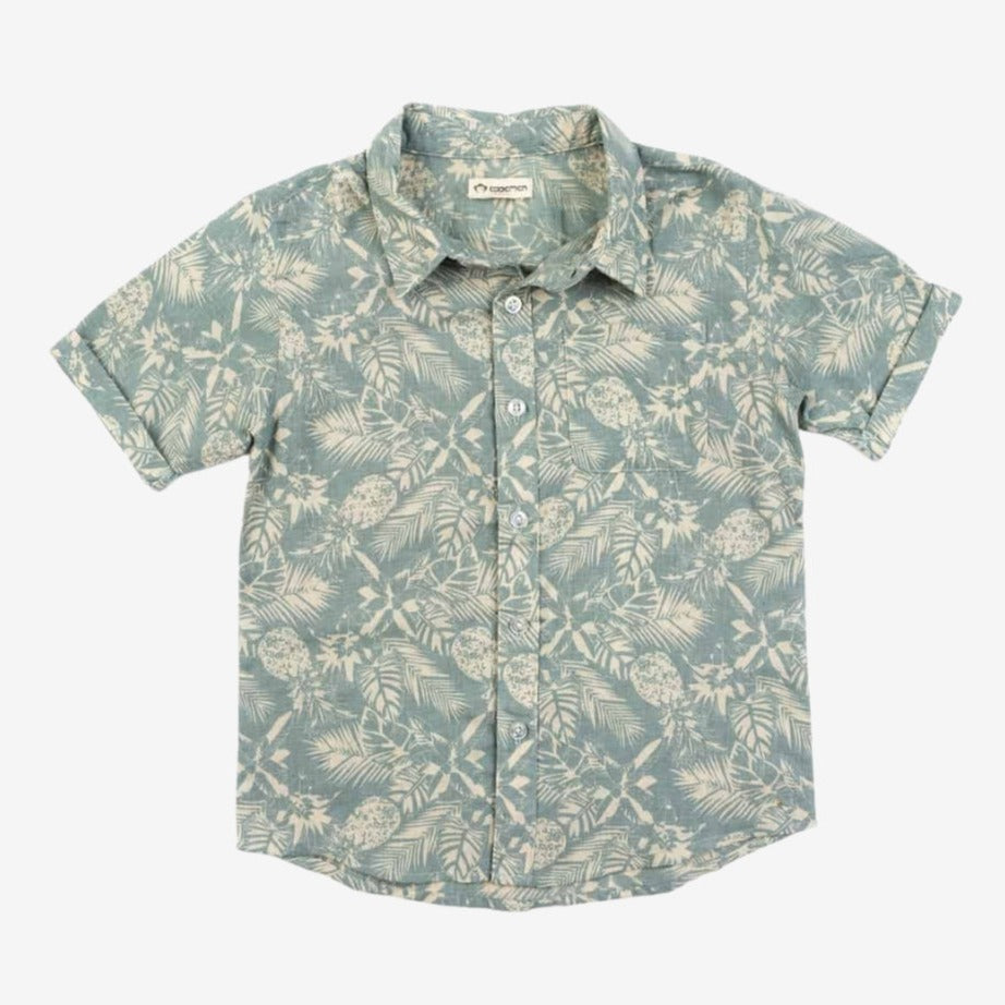 Appaman Best Quality Kids Clothing Boys Spring Button Up Playa Shirt | Pineapple