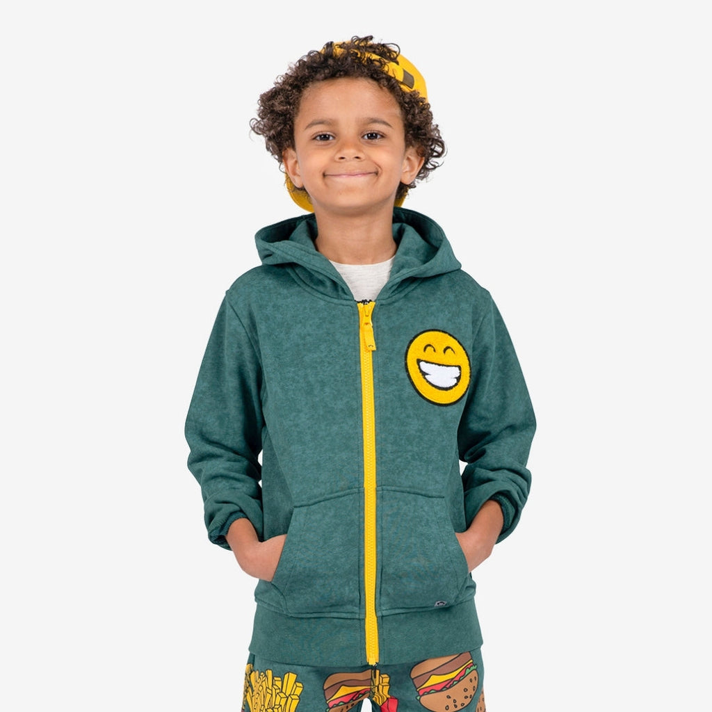 Appaman Best Quality Kids Clothing Boys Sweater/Hoodie Magic Zip Hoodie | Dark Green