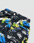 Cool lemon print on kids' swim trunks—perfect for summer fun and back-to-school adventures in style!