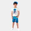 Appaman Best Quality Kids Clothing Boys Swim Quick Dry Hybrid Shorts | Wavy Blue