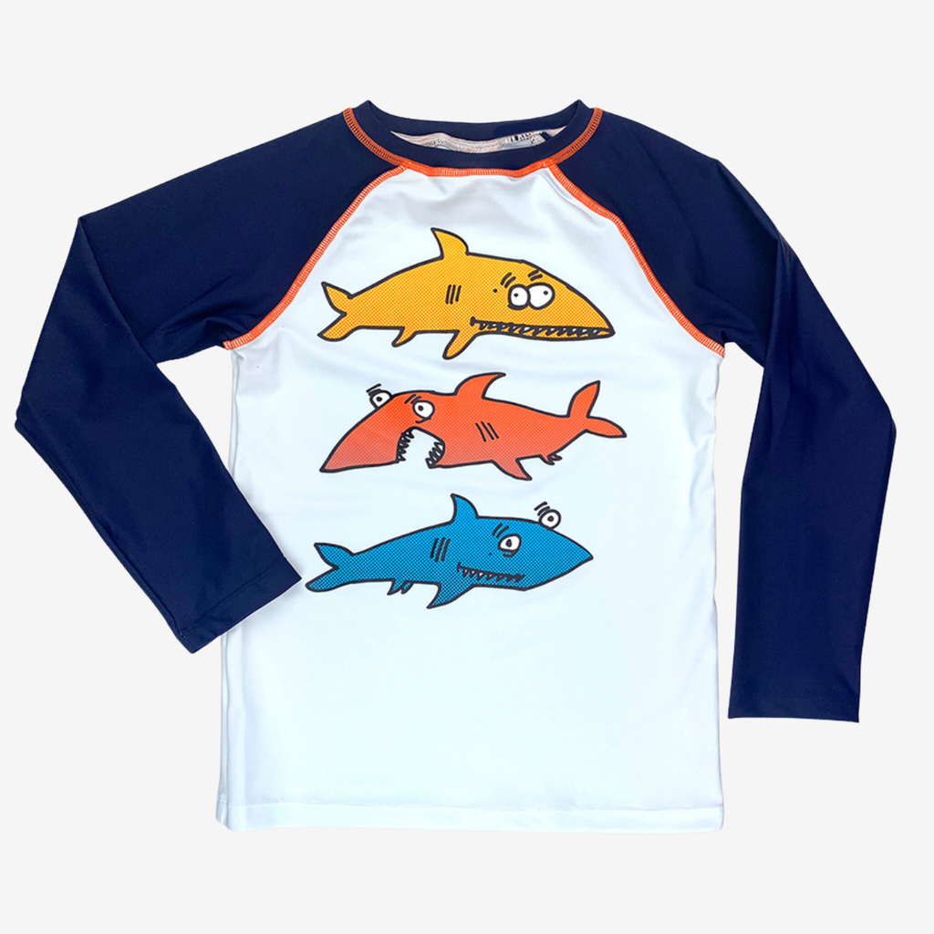 Appaman Best Quality Kids Clothing Boys Swim Rash Guard | Sharky