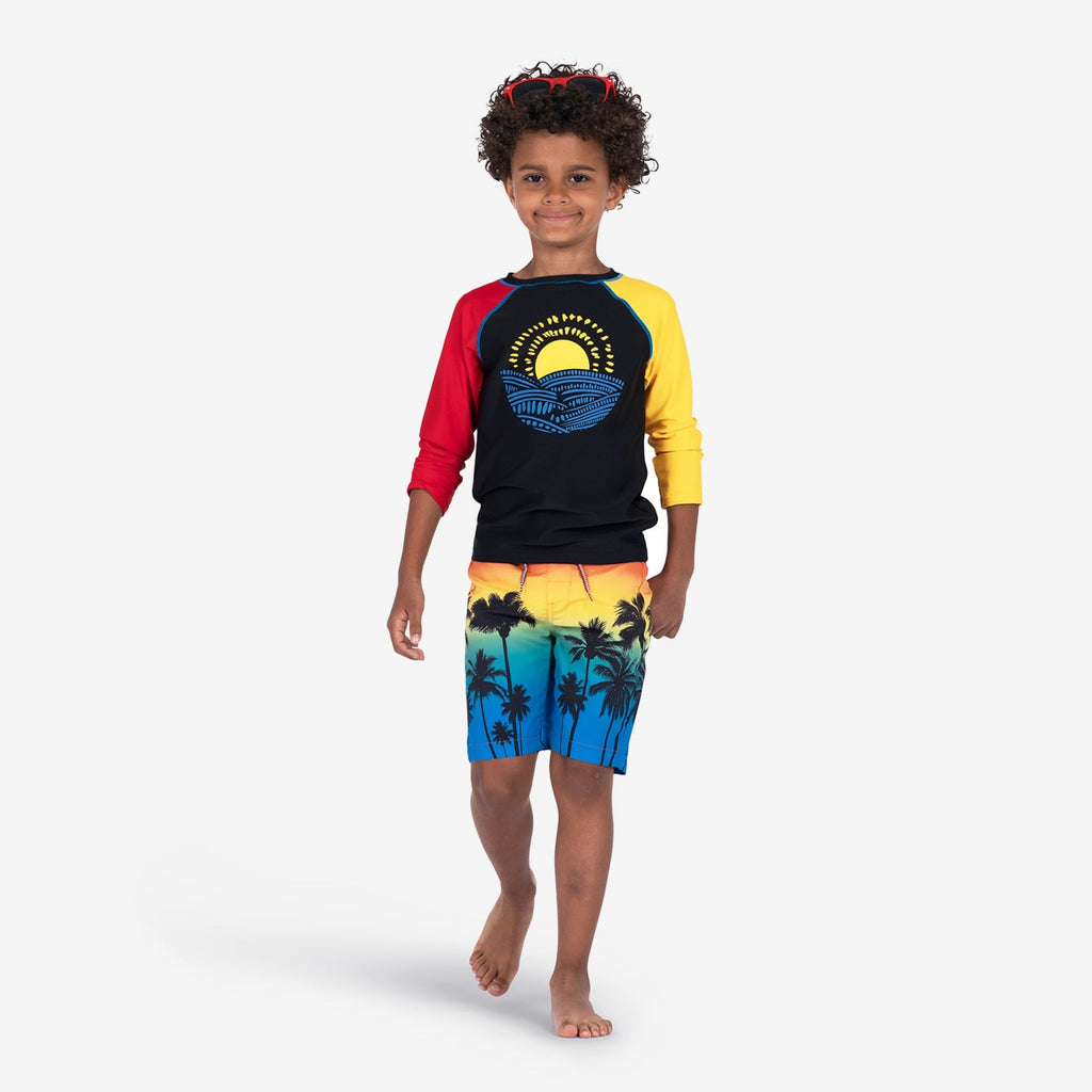 Appaman Best Quality Kids Clothing Boys Swim Swim Trunks | Ombre Palms